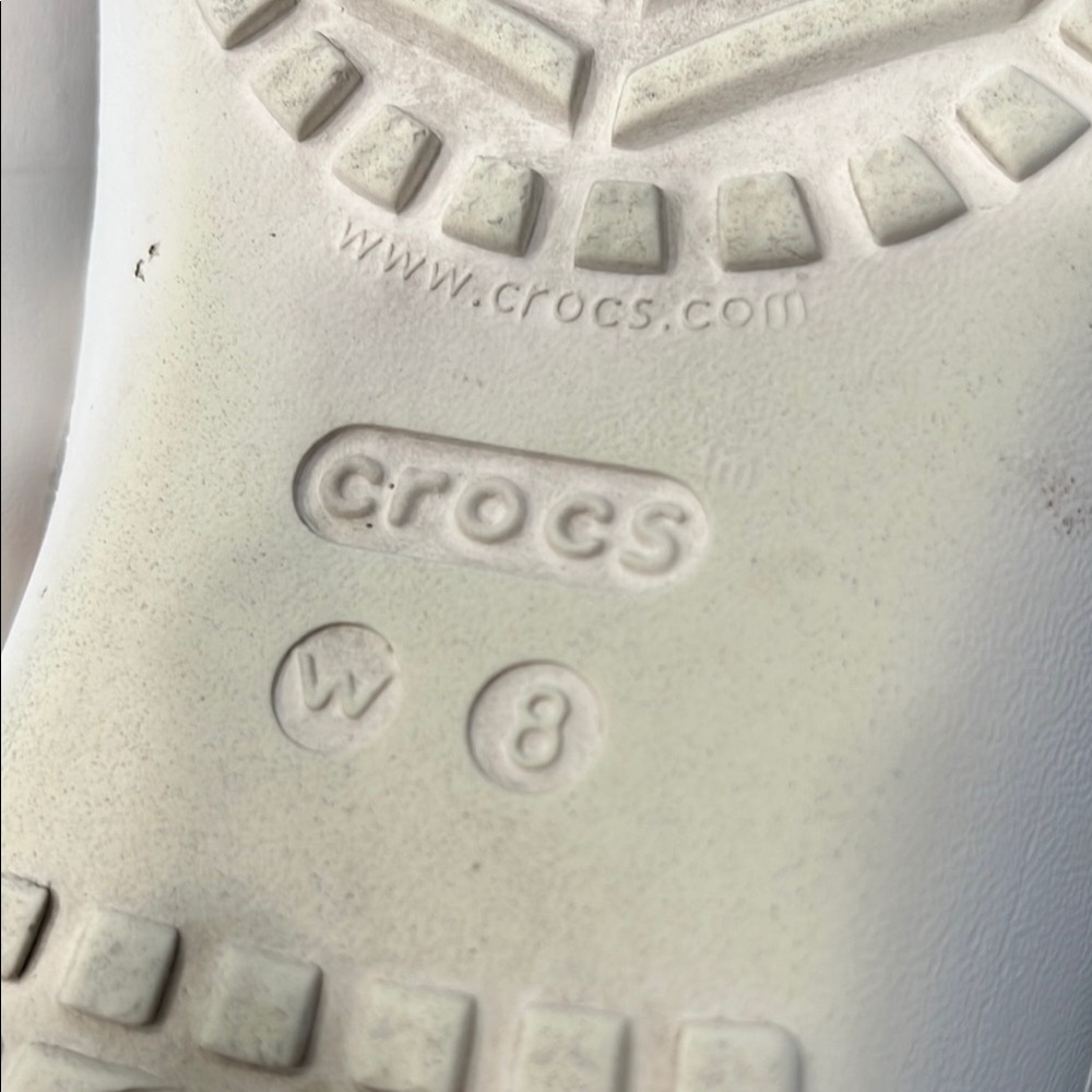 CROCS White Flip Flop Sandals - Picture 8 of 12